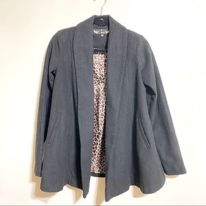 Short black pea coat